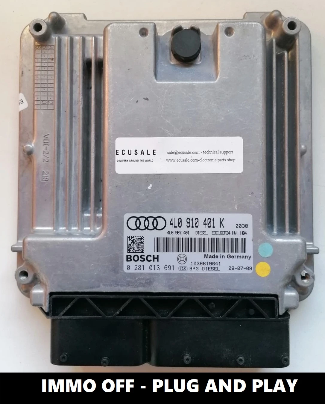Centralina motore Bosch 0281013691 4L0910401K Audi Q7 3.0 TDI danneggiata dall’acqua